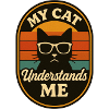 My Cat Understands Me Retro Logo