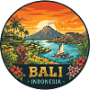 Tropical Bali Indonesia Rice Terraces Volcano