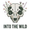 T-shirt Wilderness avec un crâne fleuri