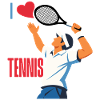 I Love Tennis Illustration