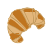 Croissant illustration breakfast design