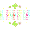 Du schaffst das! Glücksbringer Glücksklee neon