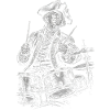 George Washington Drumming Illustration