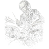 James Madison Illustration Drumming
