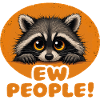 Raccoon im Orange-Kreis