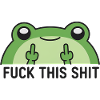 Naughty Frog FingerPosturing Fuck this shit