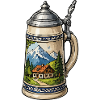 Alpenhütte in a beer mug