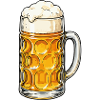 Beer mug with foam