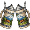 Alpenpanorama Bierkrüge Bier