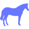 Blue Horse Silhouette Design