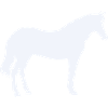 Pferdesilhouette in Milchweiß
