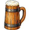 Beer Barrel Mug Wooden Design
