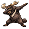 Dabbing Moose