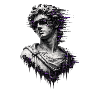 Purple Glitch Classic Statue
