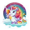 Regenbogen‑Unicorn Feierglanz