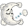 Moon Kiss Sleep Dream Cartoon
