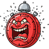Angry Alarm Clock Cartoon