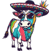 Kuh Comic Lustig Sombrero