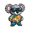 Koala Comic Urlaub