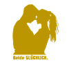 Beide Glücklich Kuss Silhouette