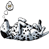 Hundemüde Dalmatiner Dalmatinerbesitzer Dalmatine