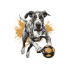 Deutsche Dogge Hund mit Ball