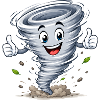 Funny Whirlwind Tornado Weather Motif