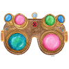Regenbogen-Steampunk-Brille