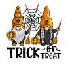Halloween-Gnome zum Süßes-oder-Saures-Treffen