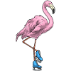 Flamingo Eislaufen Schlittschuhe Wintersport
