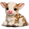 Cute calf cuddly toy