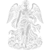 Celestial Angel in Clouded Tapestry