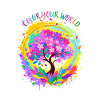 Farbenfroher blühender Baum