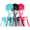 Pop Art Skeleton Neon Retro Design