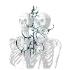 Glitch Skeleton Melt Dark Aesthetic Design