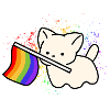 Cute Pride Dog Rainbow Flag Design