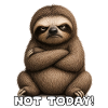 Not Today Sloth Attitude
