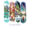 Canada Vacation Travel – Nature Wilderness Motif