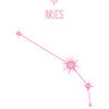 Widder-Tierkreiszeichen Sternbild Pastellrosa