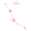 Stier-Sternzeichen Sternbild Pastellrosa