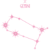 Zwillinge Sternstern Sternbild Pastellrosa