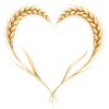 Wheat Heart Agriculture Ears Nature Motif