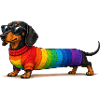 Funny Dachshund Rainbow Dog Shirt