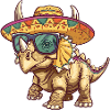 Dinosaur triceratops Sombrero