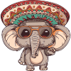 Elephant Party Sombrero