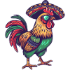 Hahn Comic Lustig Sombrero