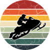 Snowmobile gift Retro snowmobile