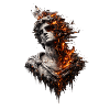 Burning Statue: Fire and Marble