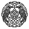 Celtic Raven Circle Ornament