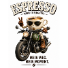 Espresso Motorrad-Motiv
